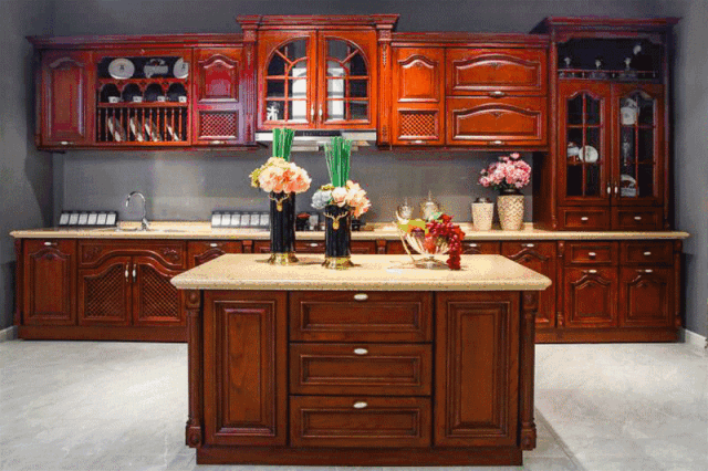 豪门国际苏明哲同款欧式实木橱柜